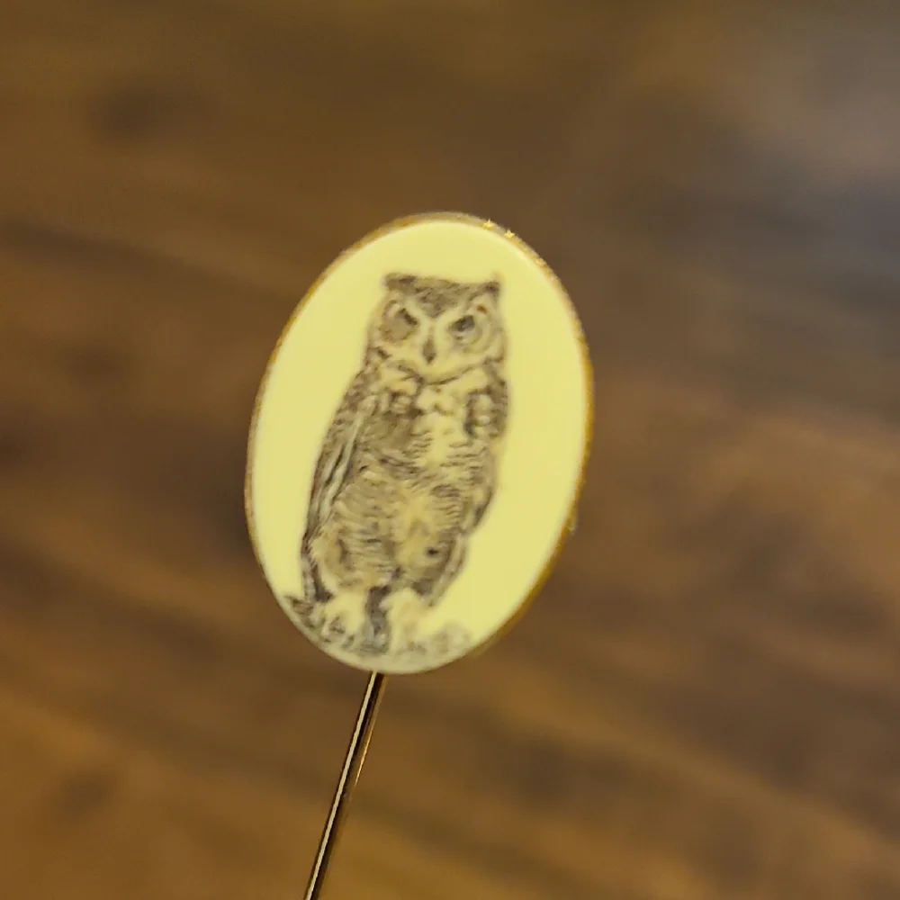 Vintage Owl Stick Pin - Picture 1 of 7